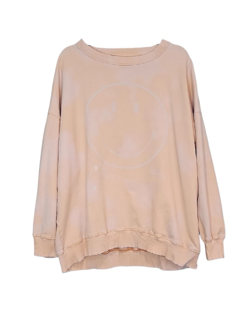 🍄 American Eagle Peach/Yellow/Orange Smile Graphic Sweatshirt, Size XL